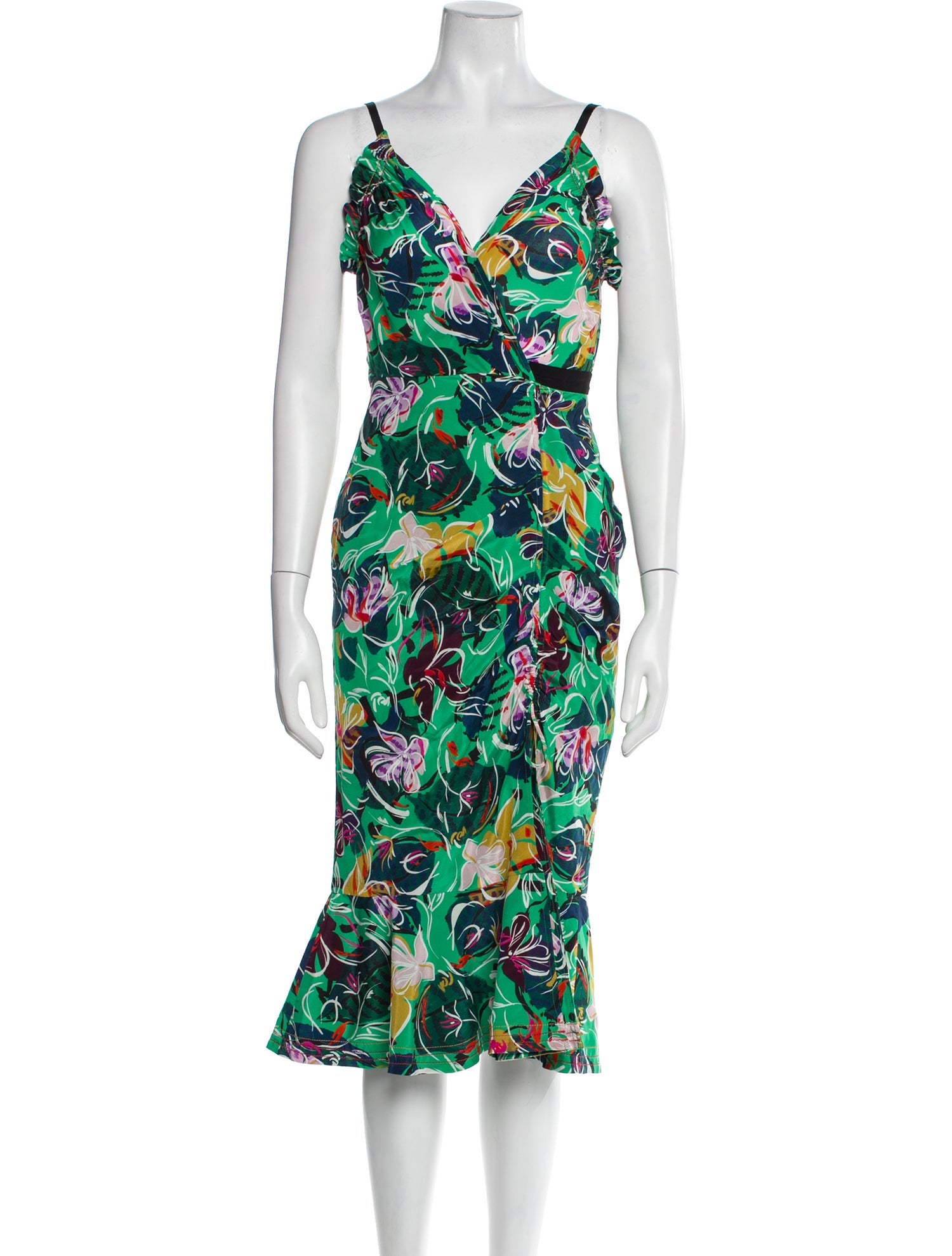 Saloni Silk Midi Length Dress