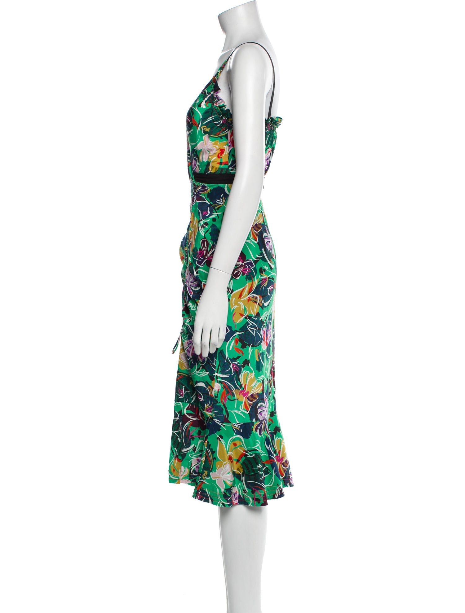 Saloni Silk Midi Length Dress