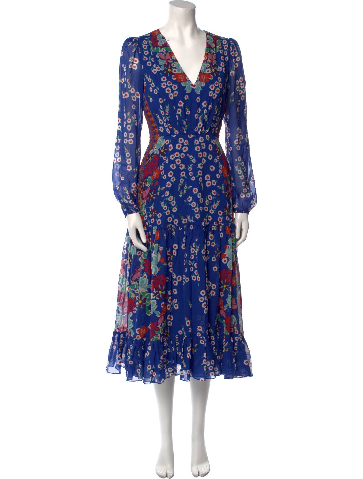 Saloni Silk Midi Length Dress