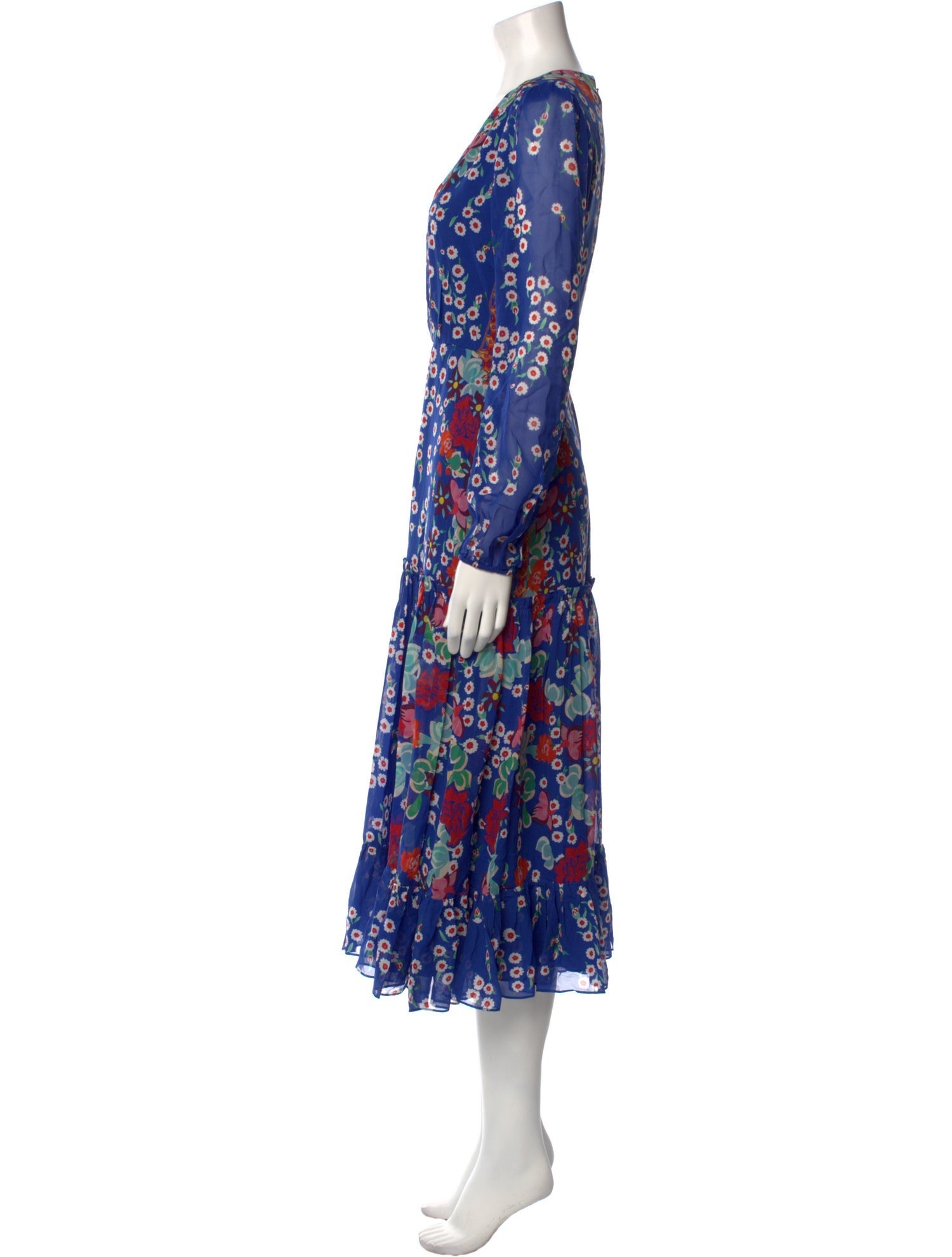 Saloni Silk Midi Length Dress