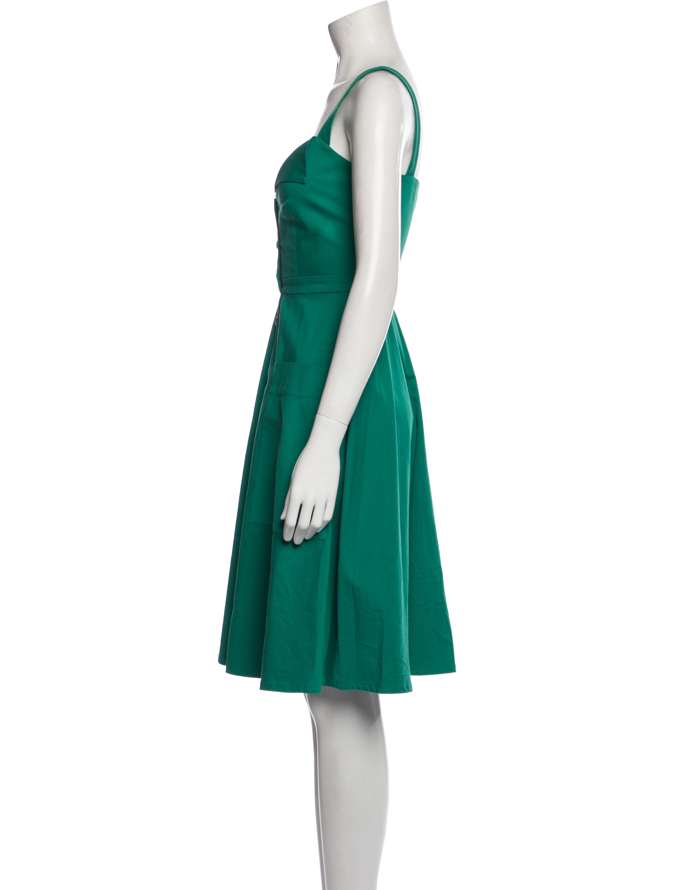 Saloni V-Neck Knee-Length Dress