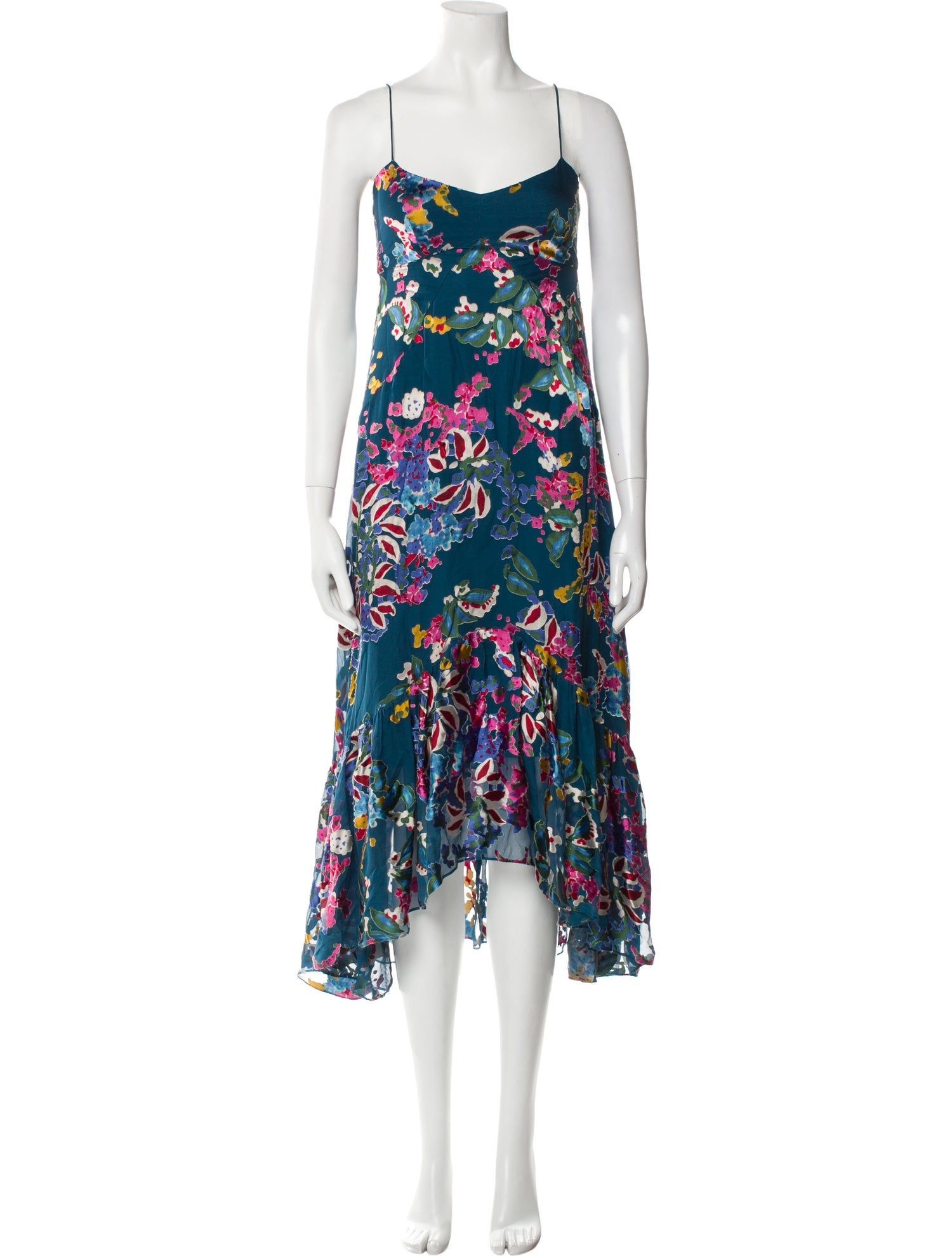 Saloni Floral Print Long Dress