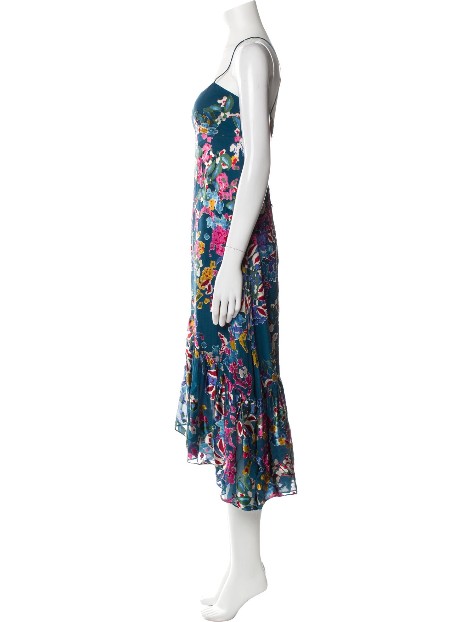 Saloni Floral Print Long Dress