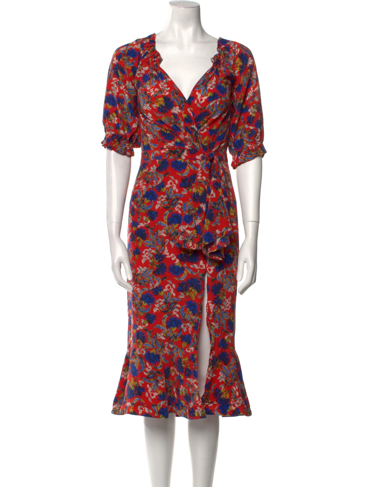 Saloni Silk Midi Length Dress