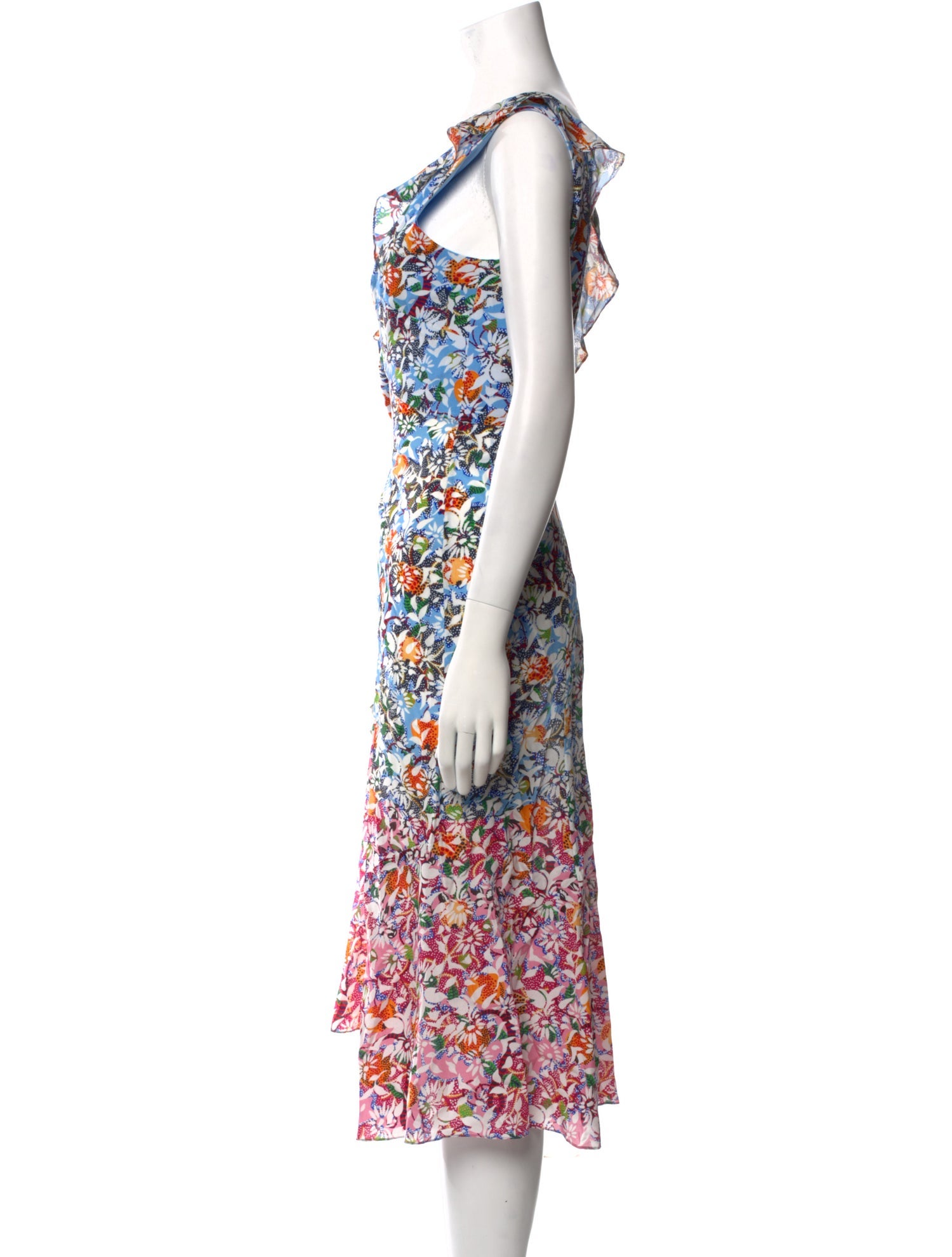 Saloni Silk Midi Length Dress