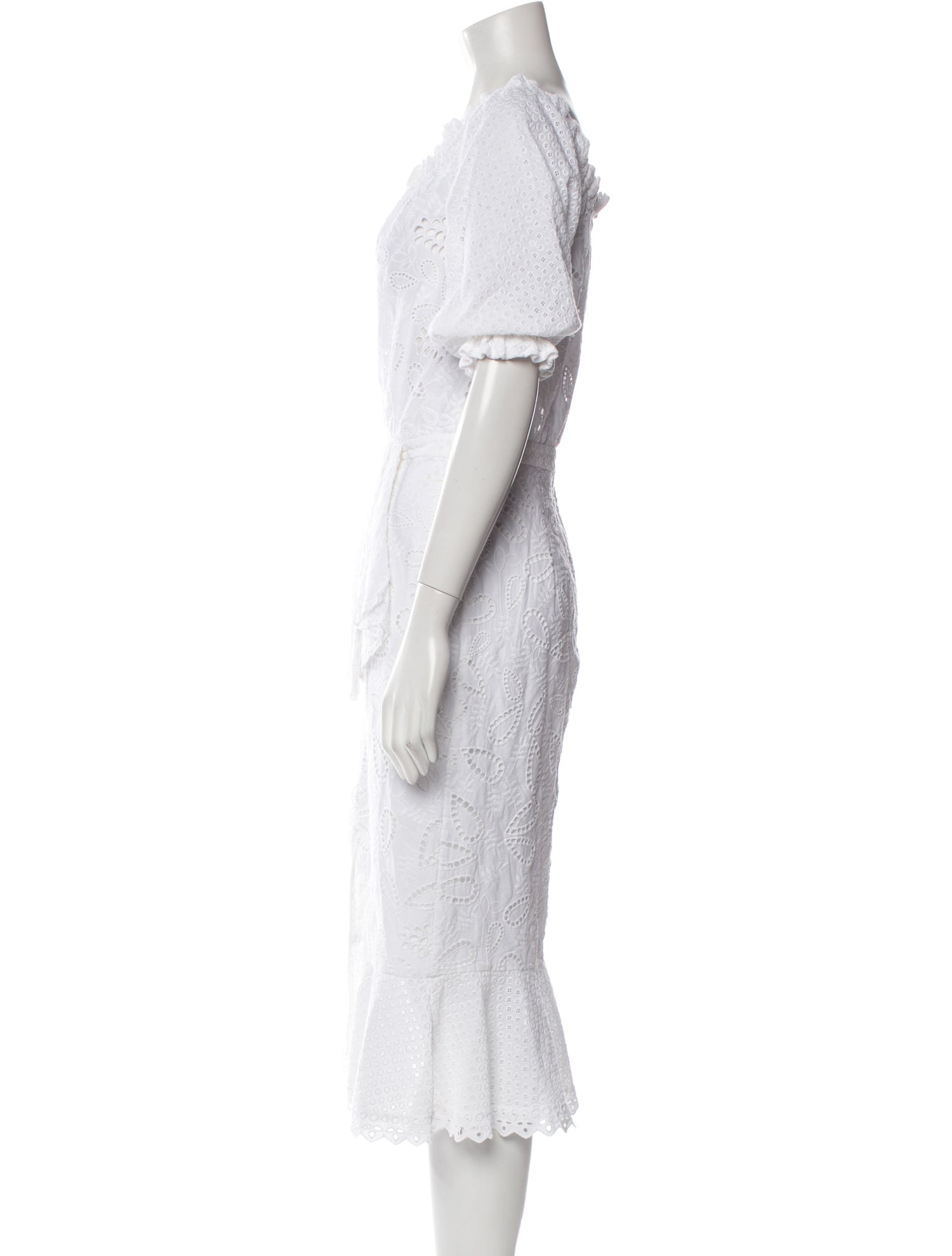 Saloni V-Neck Midi Length Dress