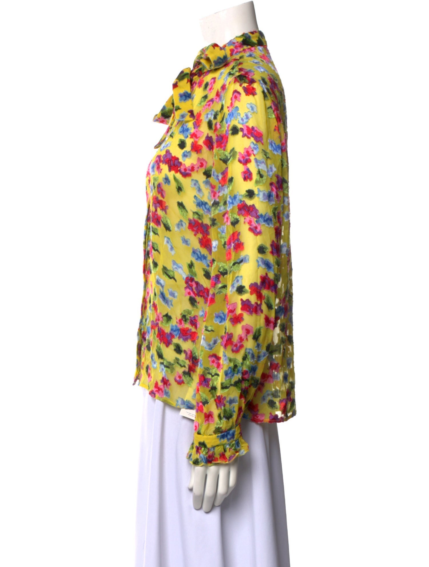 Saloni Silk Floral Print Blouse