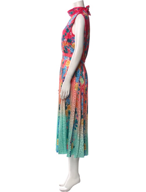 Saloni Floral Print Midi Length Dress