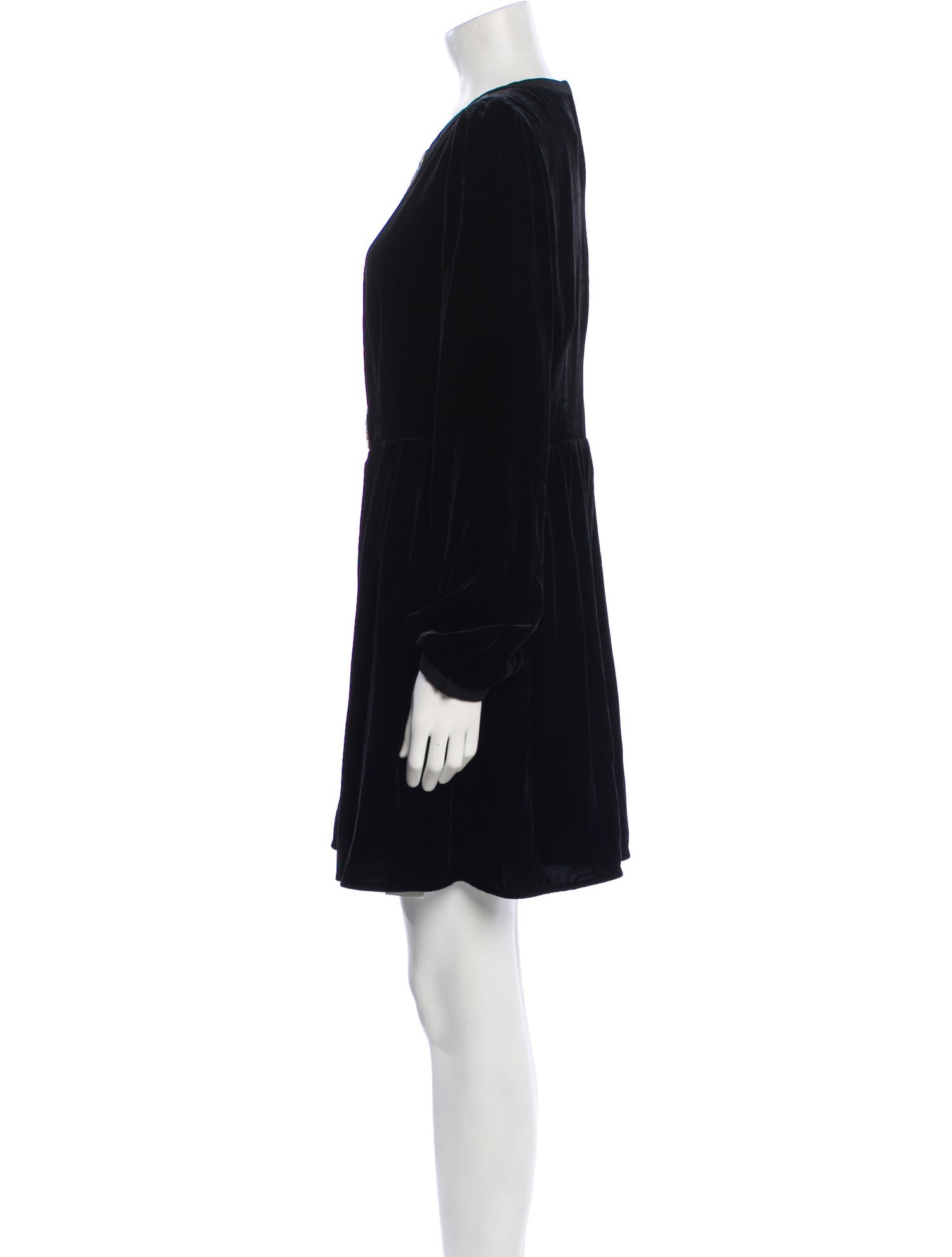 Saloni V-Neck Mini Dress