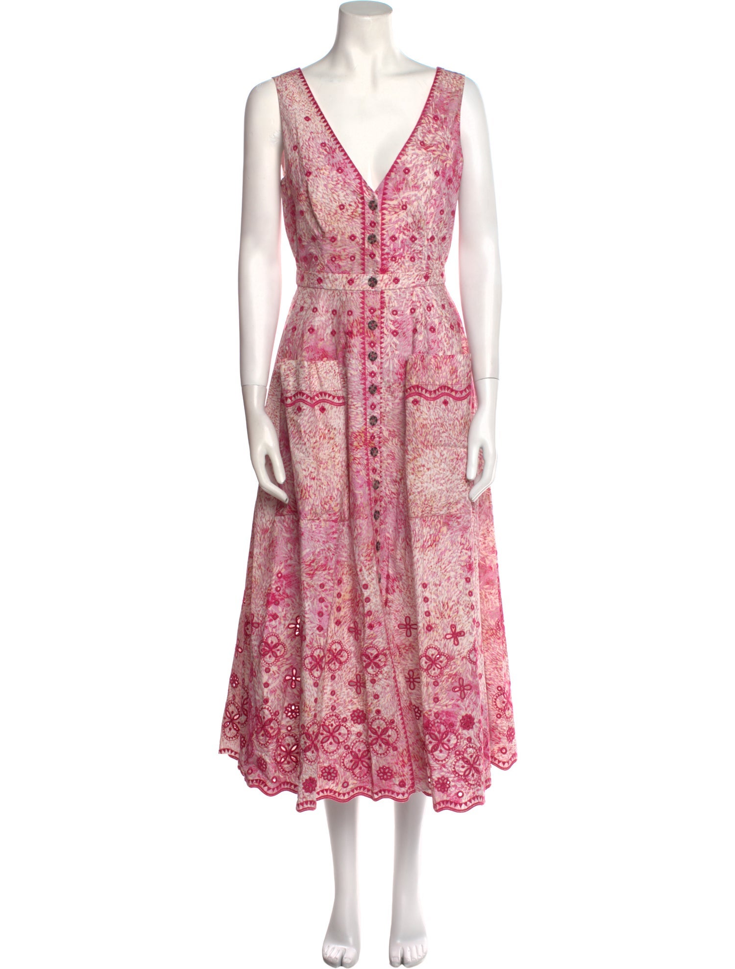 Saloni Printed Long Dress w/ Tags