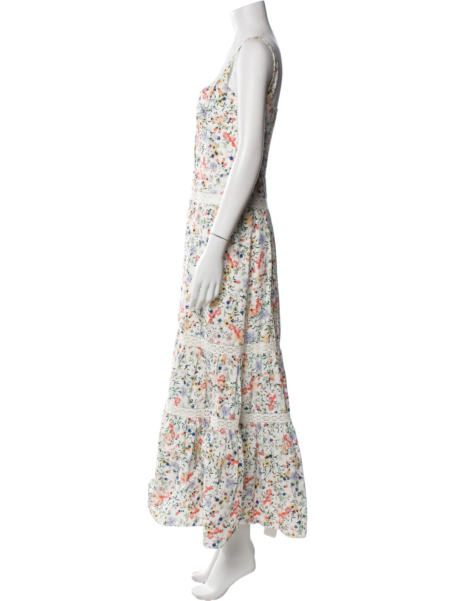 Saloni Floral Print Long Dress