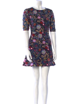 Saloni Floral Print Mini Dress