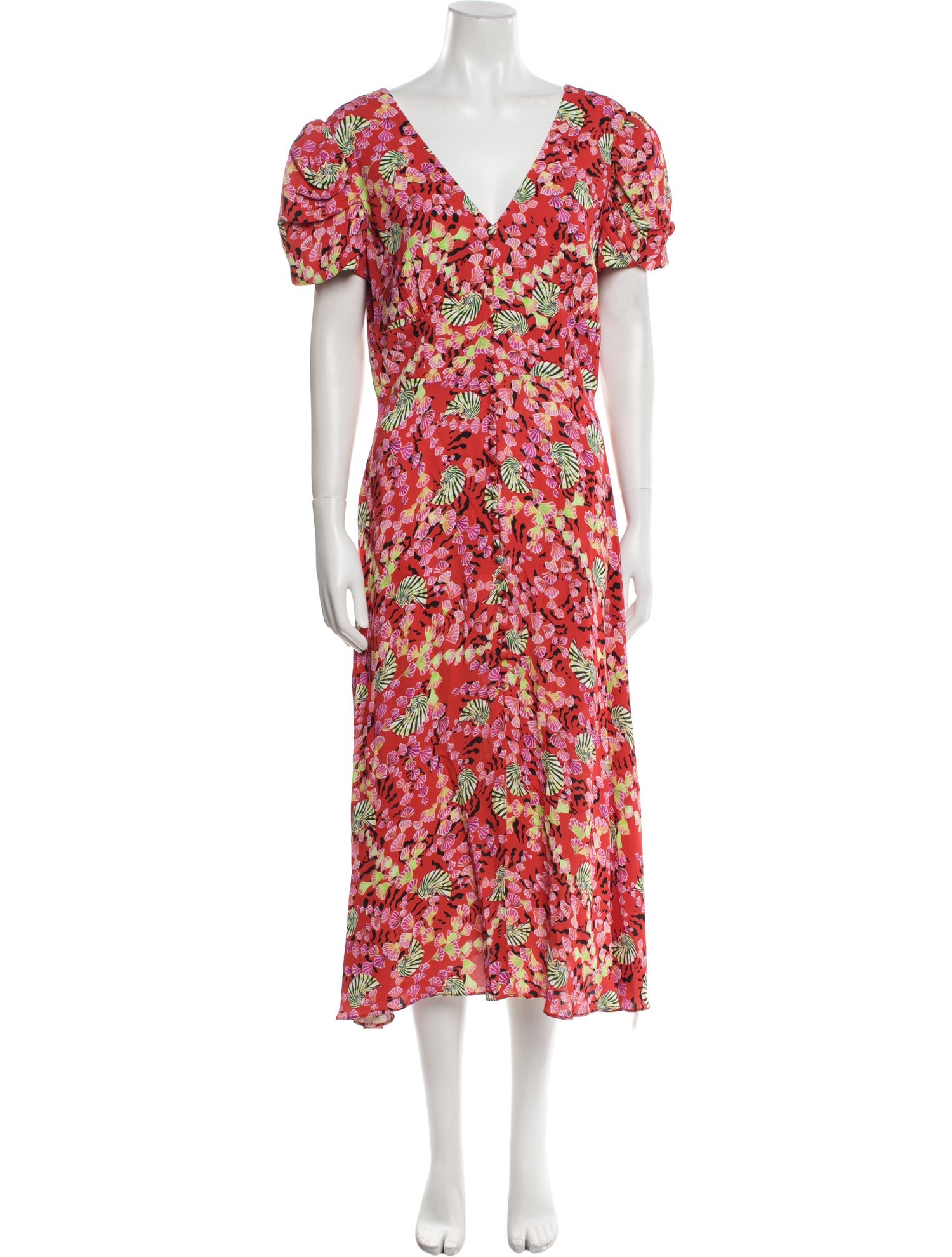 Saloni Floral Print Long Dress w/ Tags