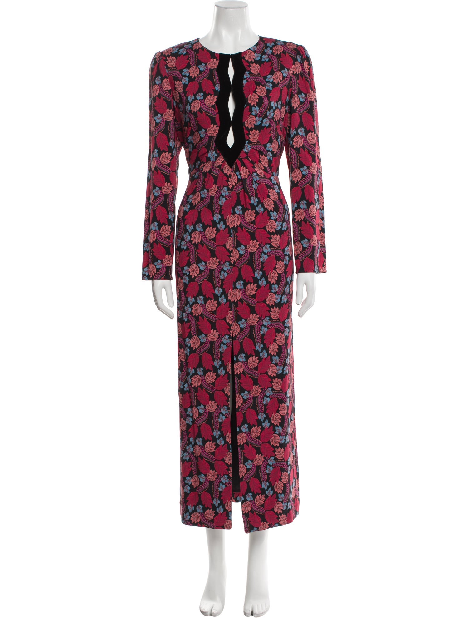 Saloni Floral Print Long Dress w/ Tags