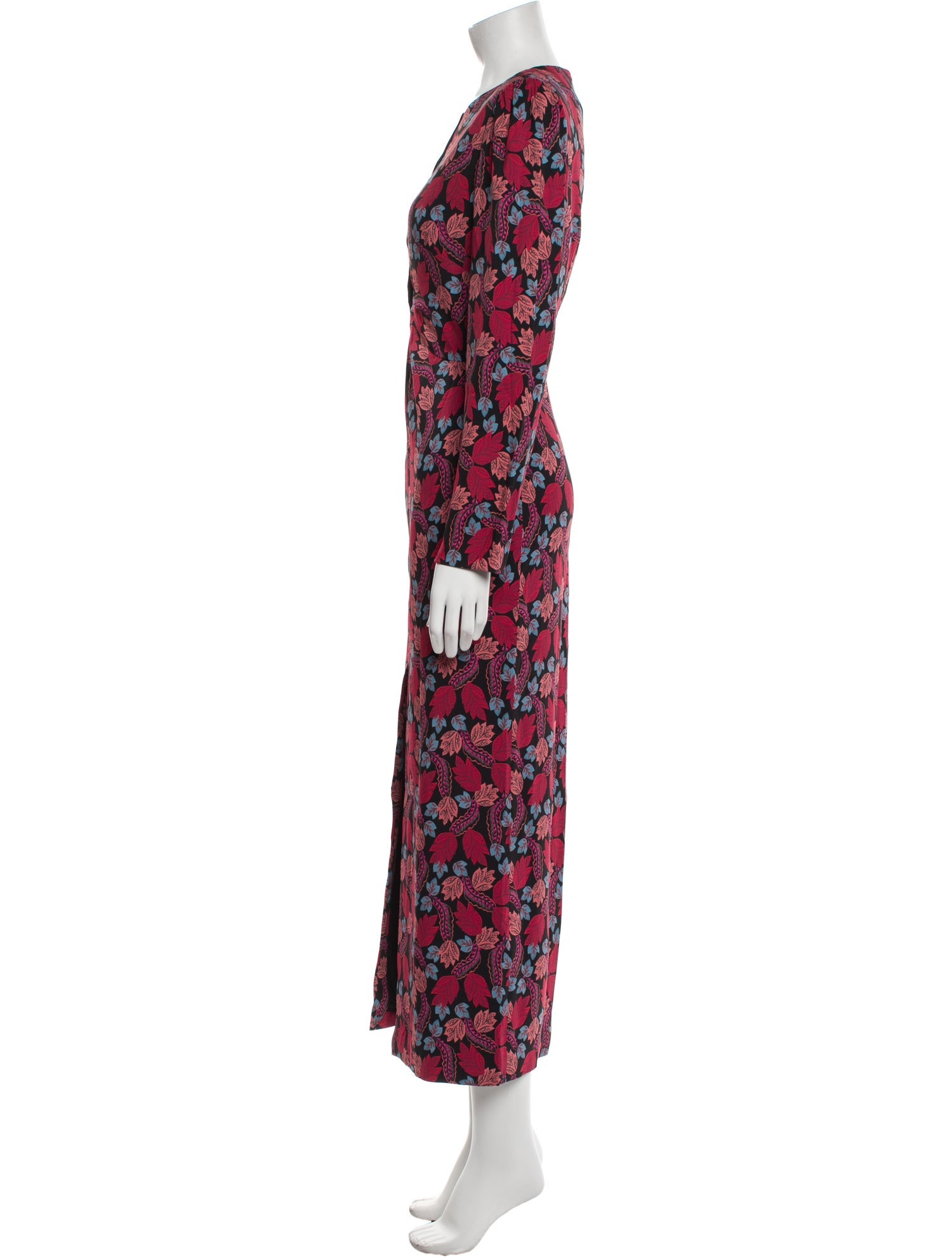 Saloni Floral Print Long Dress w/ Tags
