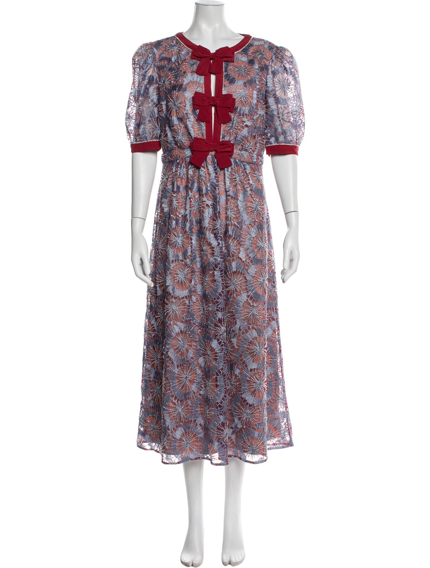 Saloni Floral Print Long Dress