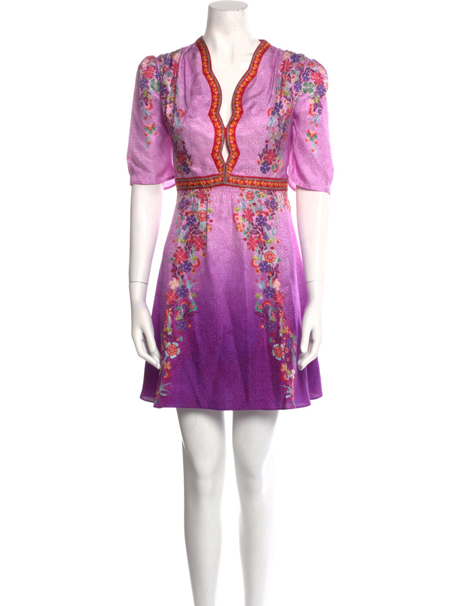 Saloni Silk Mini Dress