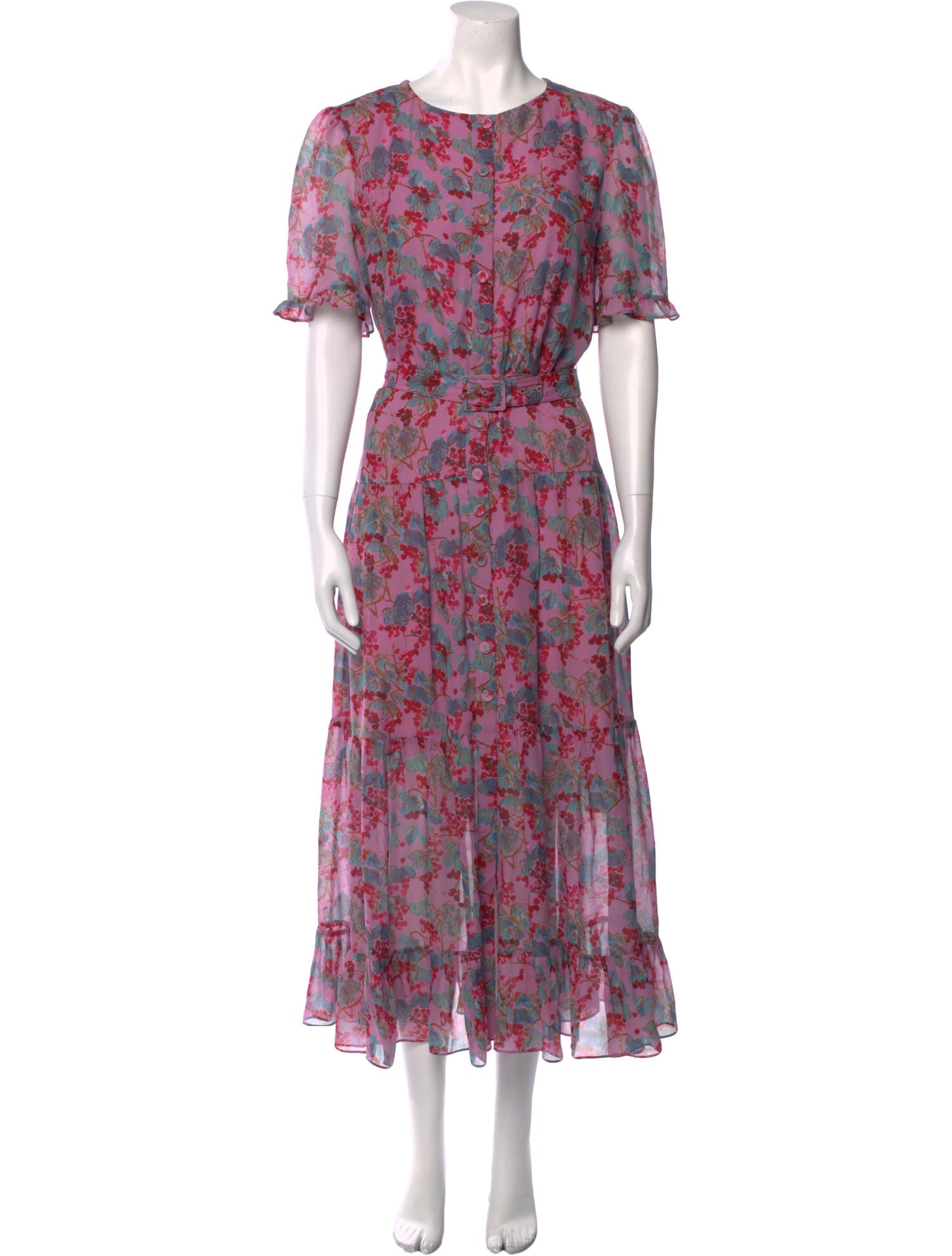Saloni Silk Midi Length Dress