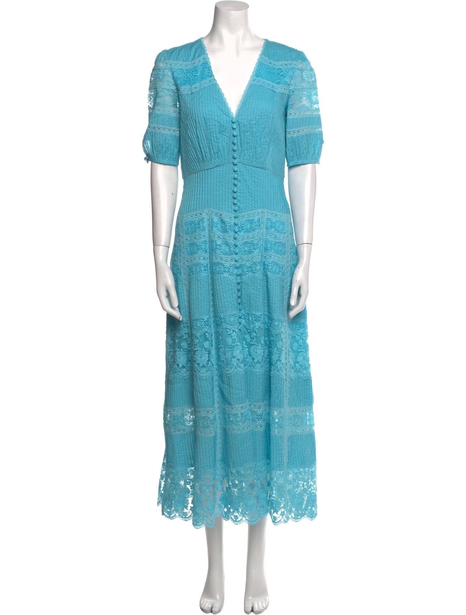 Saloni Lace Pattern Long Dress w/ Tags