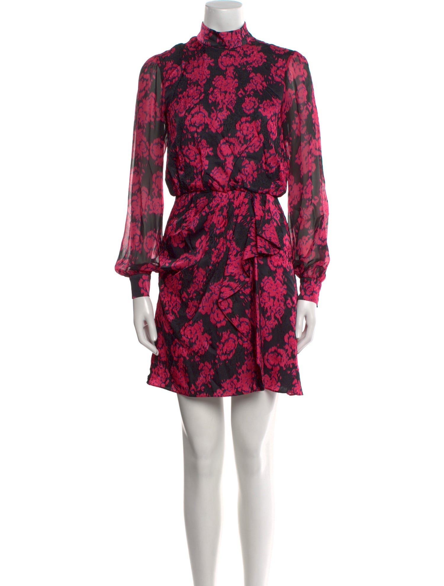Saloni Floral Print Mini Dress