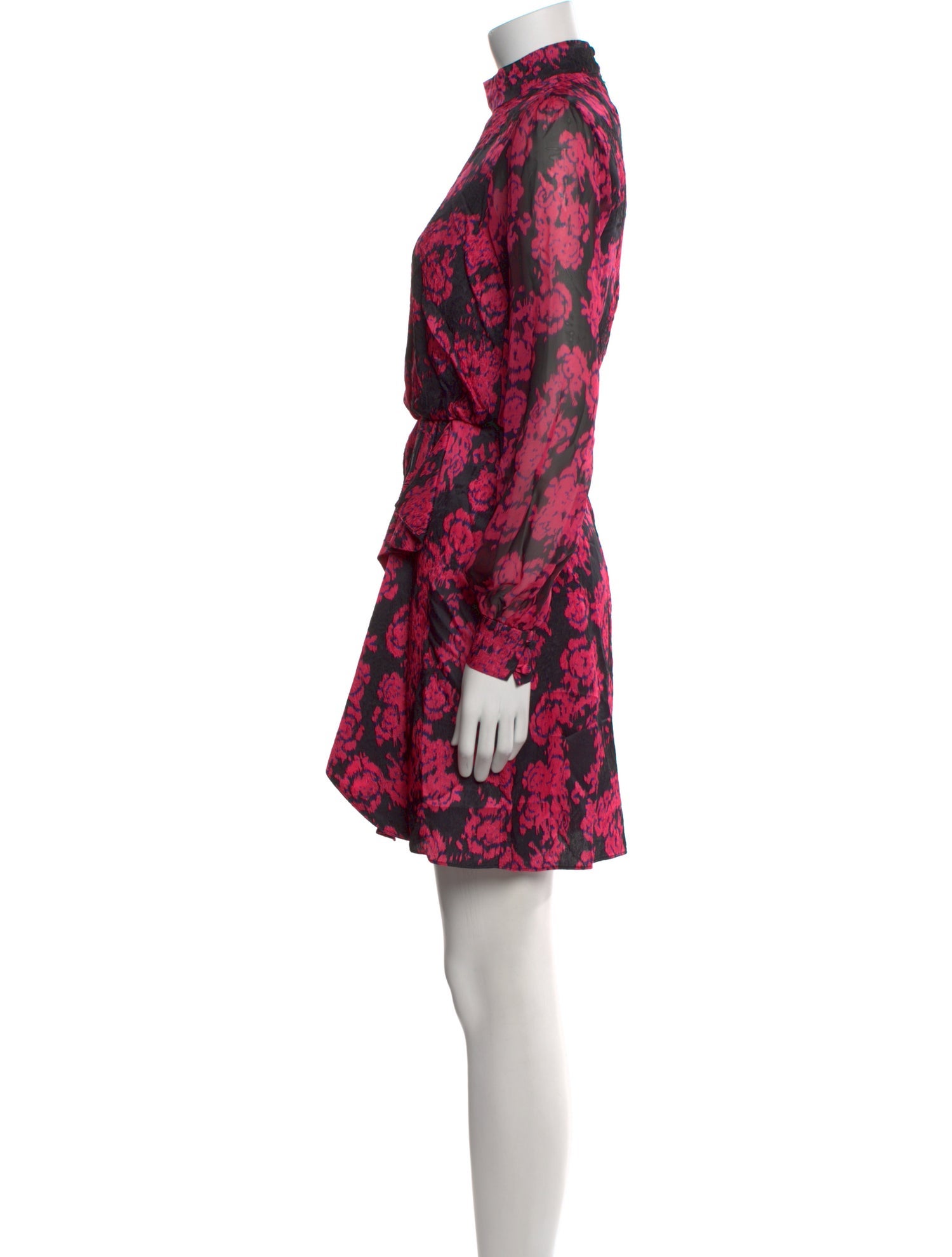 Saloni Floral Print Mini Dress