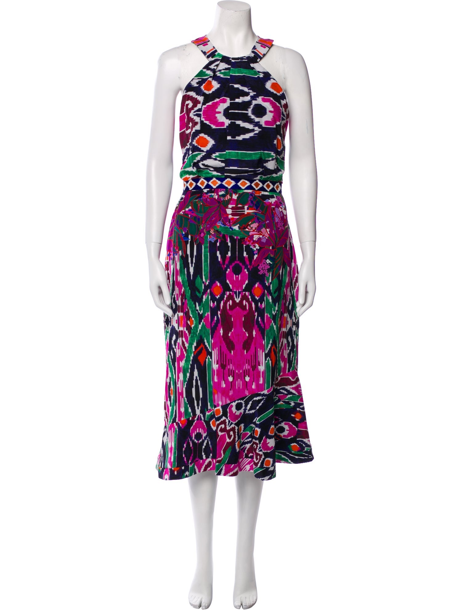 Saloni Silk Midi Length Dress