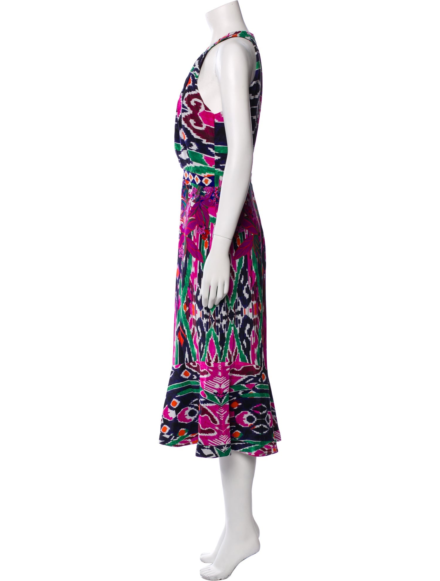 Saloni Silk Midi Length Dress