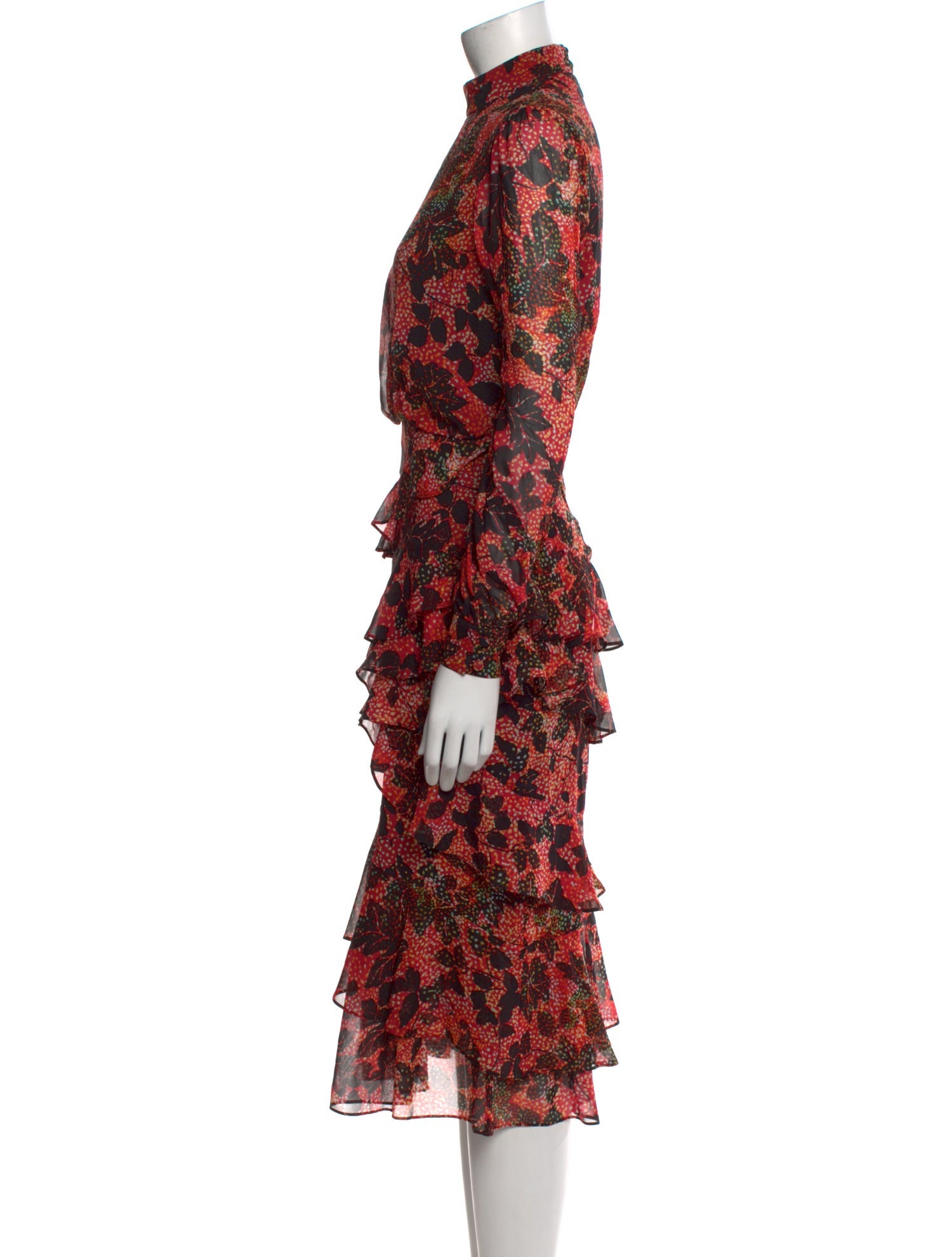 Saloni Silk Midi Length Dress