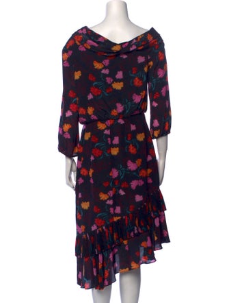 Saloni Silk Midi Length Dress