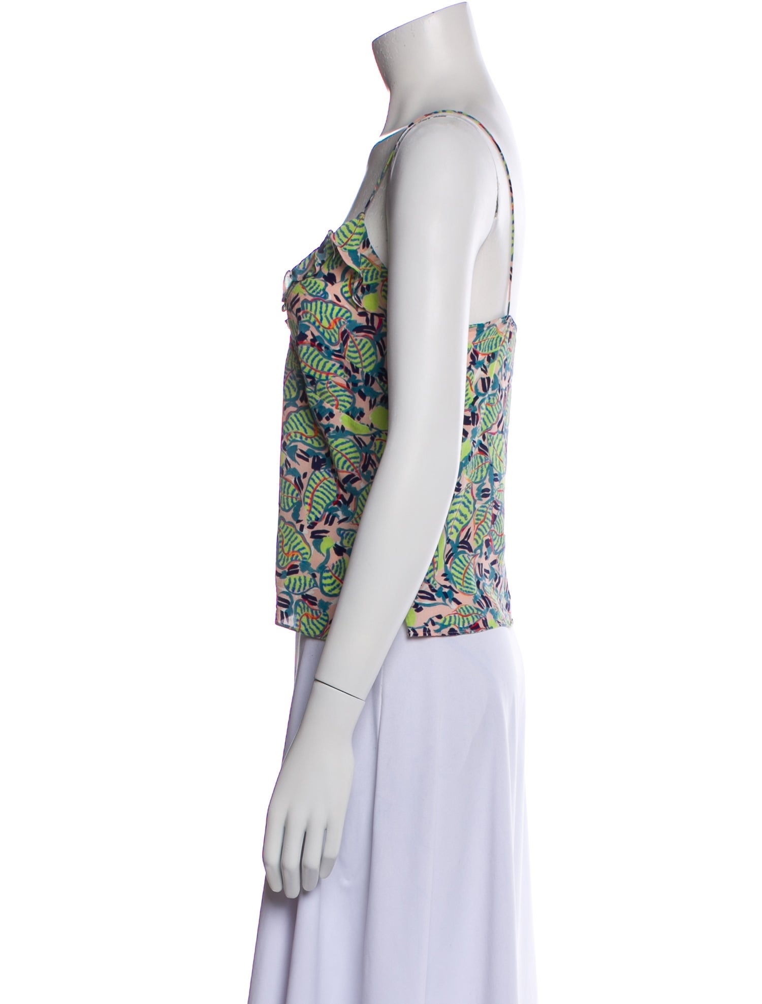 Saloni Silk Floral Print Top