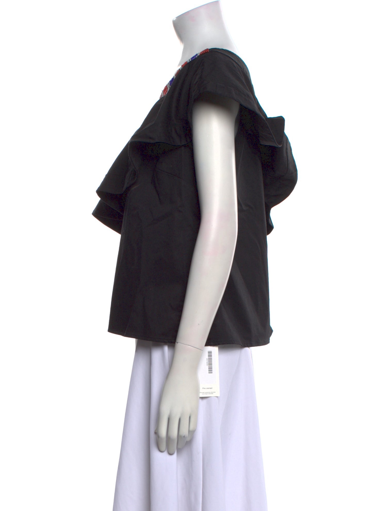 Saloni One-Shoulder Short Sleeve Top