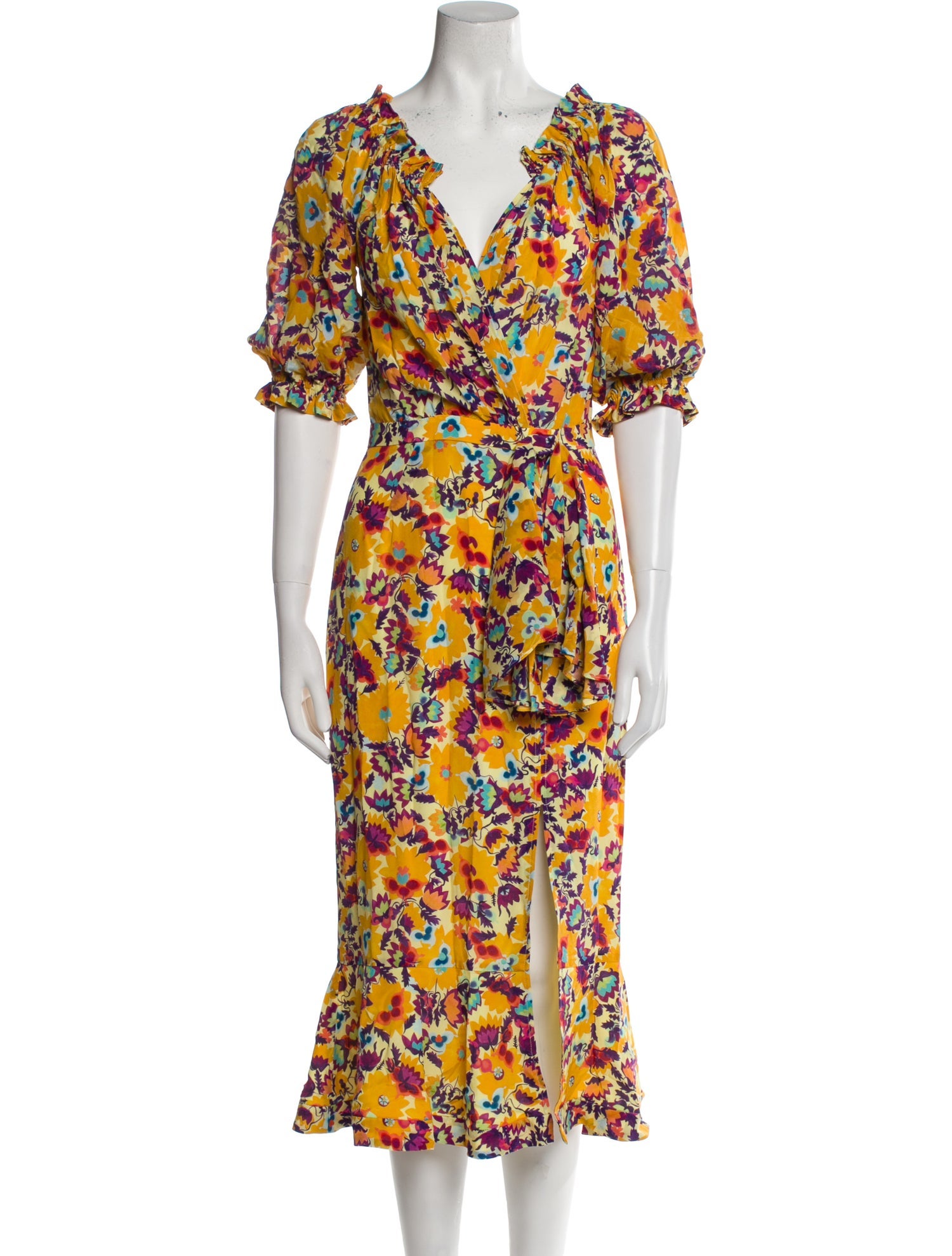 Saloni Silk Midi Length Dress