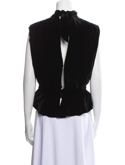 Saloni Mock Neck Sleeveless Crop Top