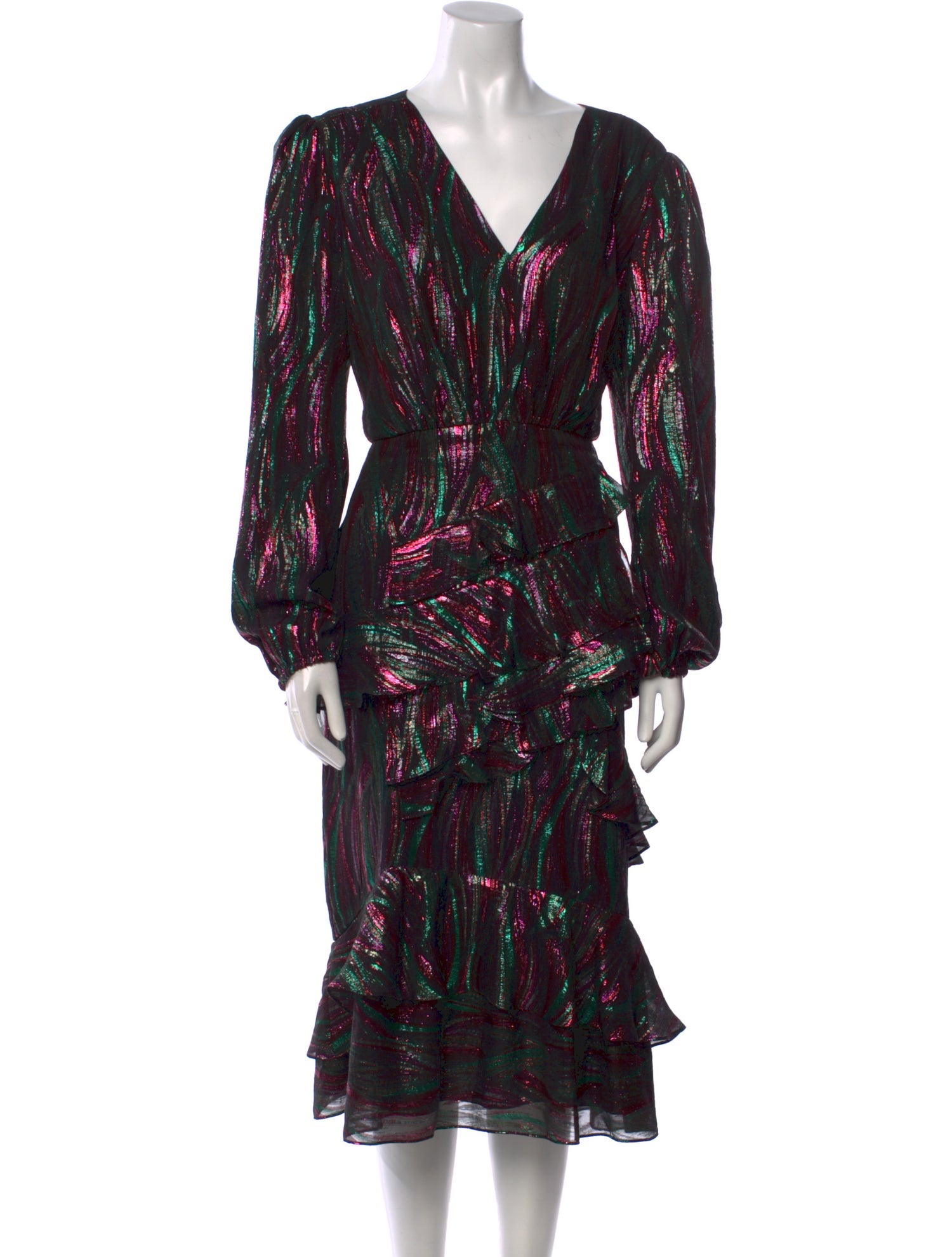 Saloni Silk Midi Length Dress