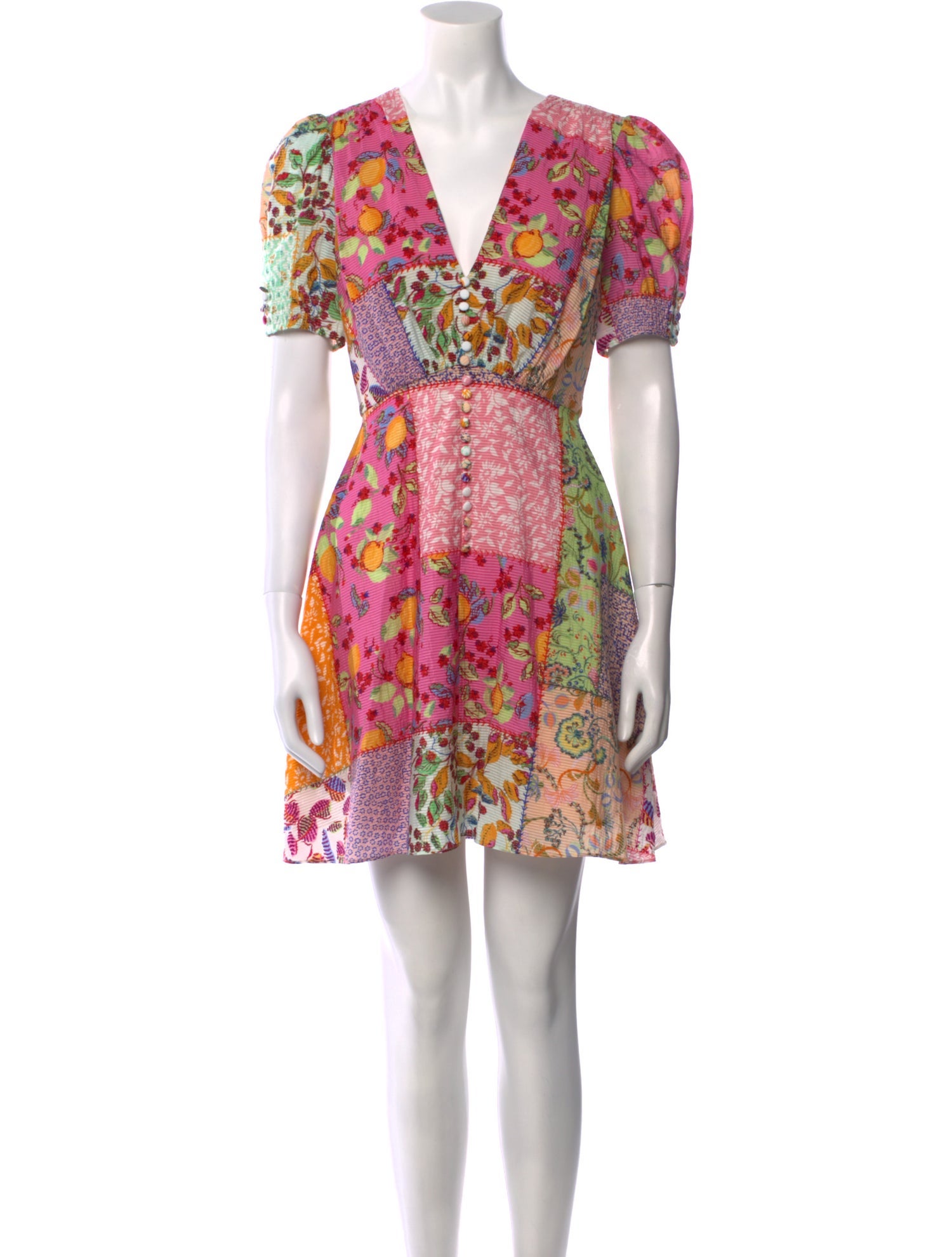 Saloni Floral Print Mini Dress