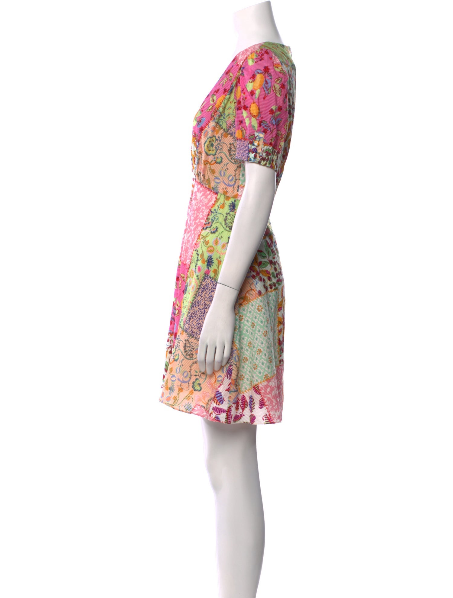 Saloni Floral Print Mini Dress