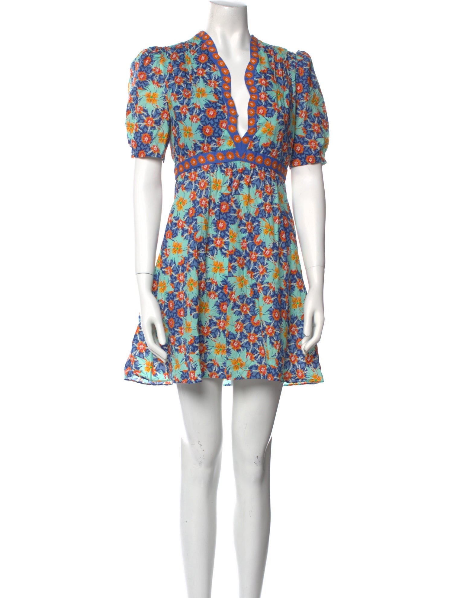 Saloni Floral Print Mini Dress