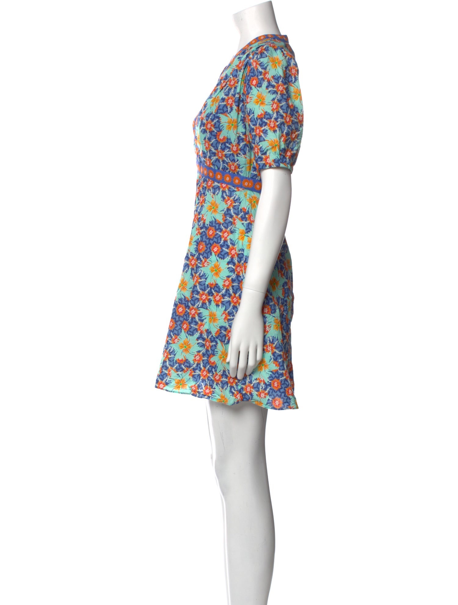 Saloni Floral Print Mini Dress