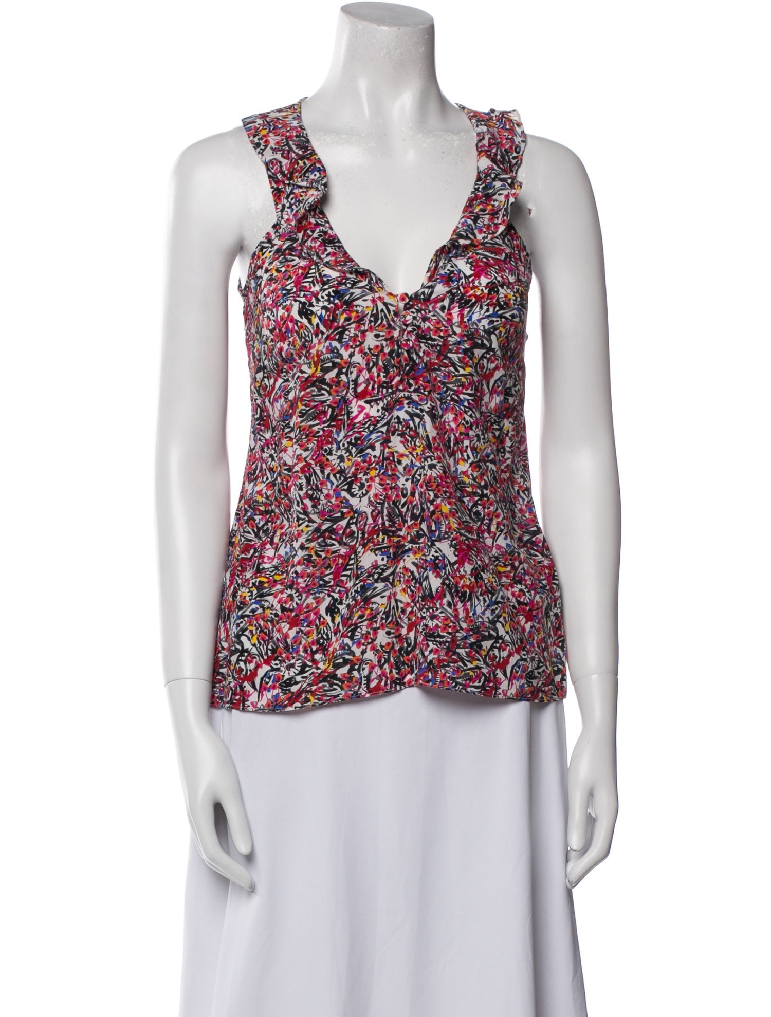 Saloni Silk Floral Print Blouse