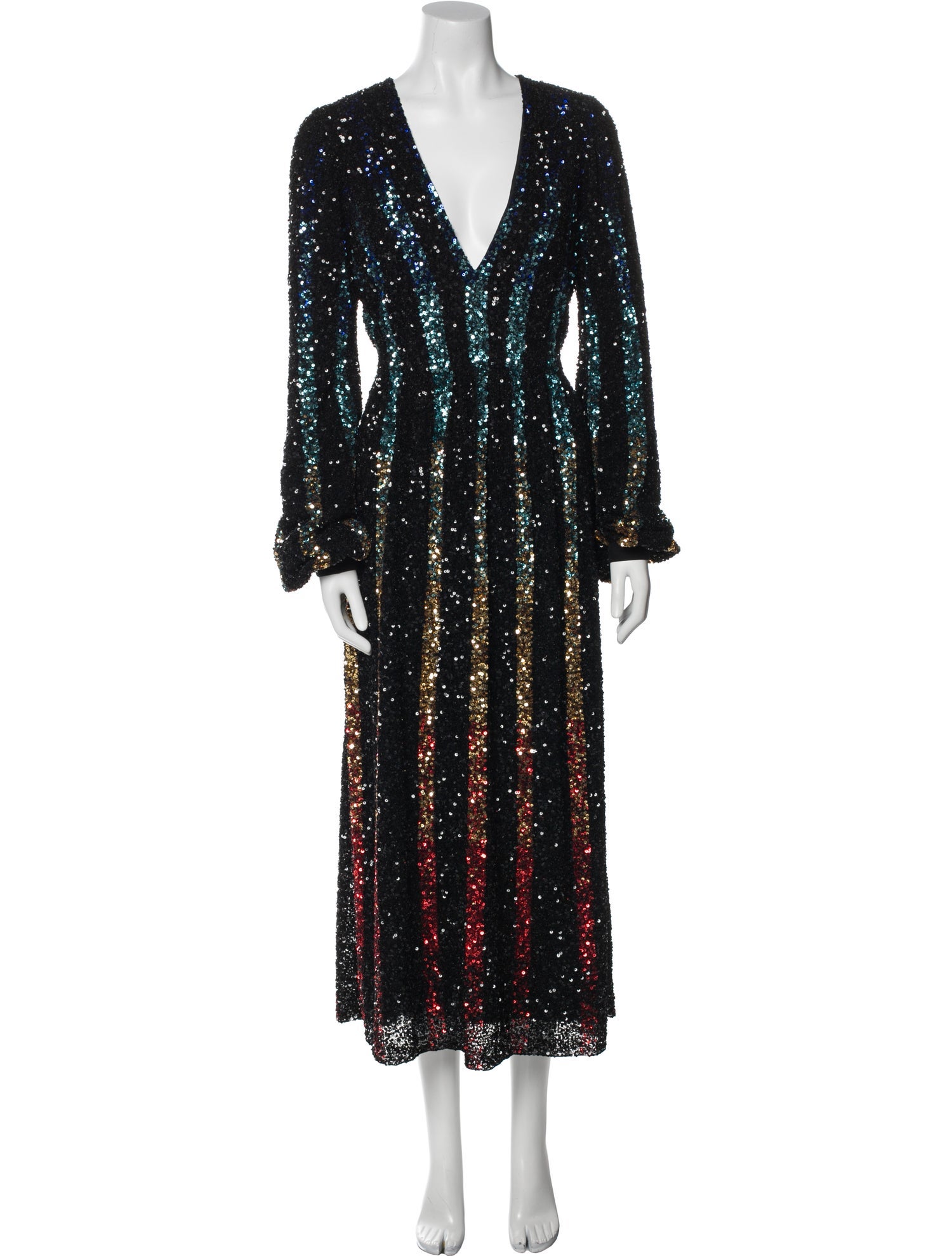 Saloni Sequin-Embellished Evening Dress