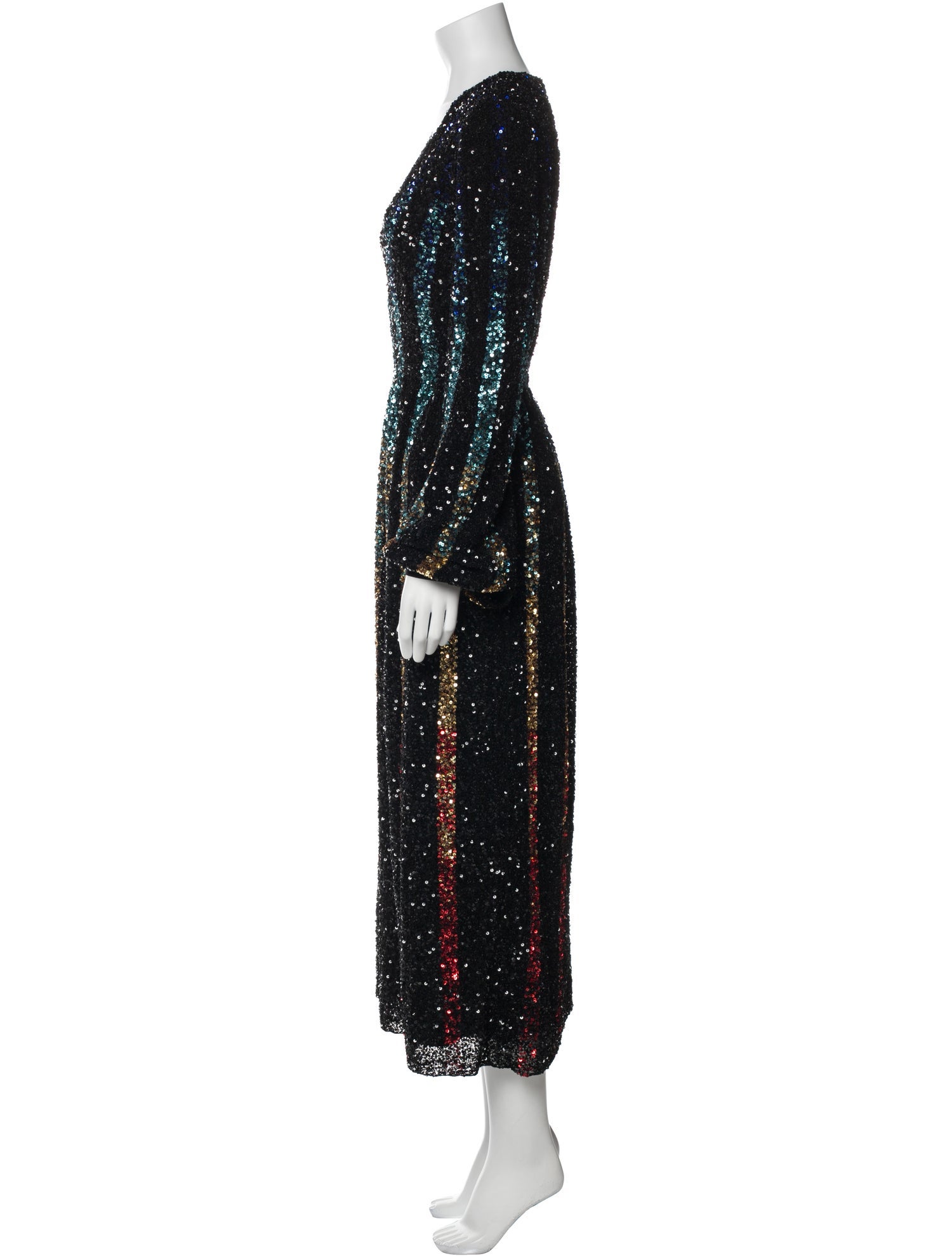 Saloni Sequin-Embellished Evening Dress