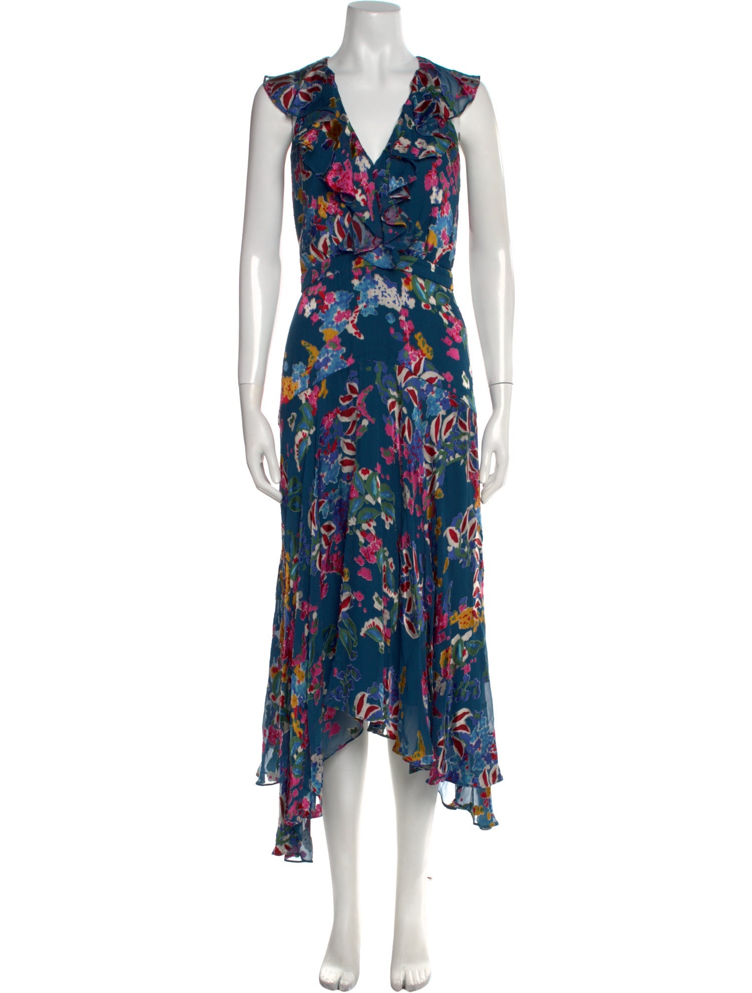 Saloni Floral Print Long Dress