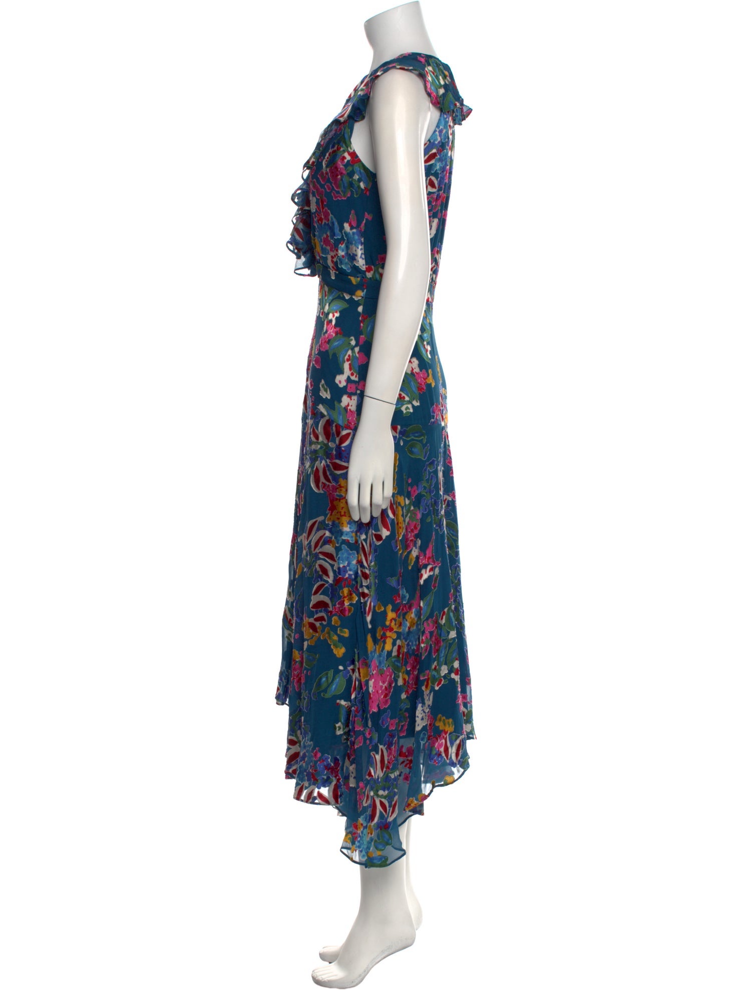 Saloni Floral Print Long Dress