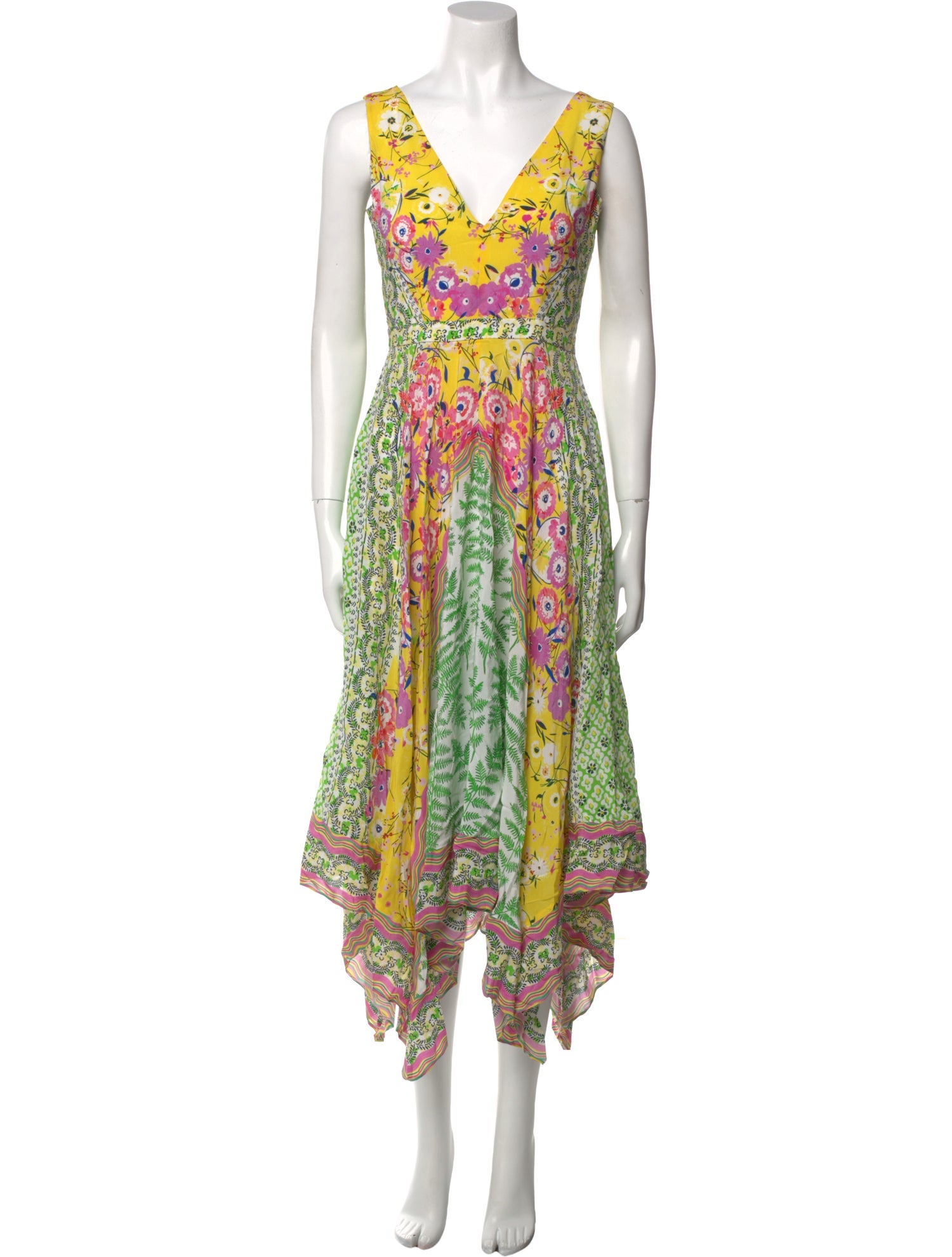 Saloni Silk Midi Length Dress