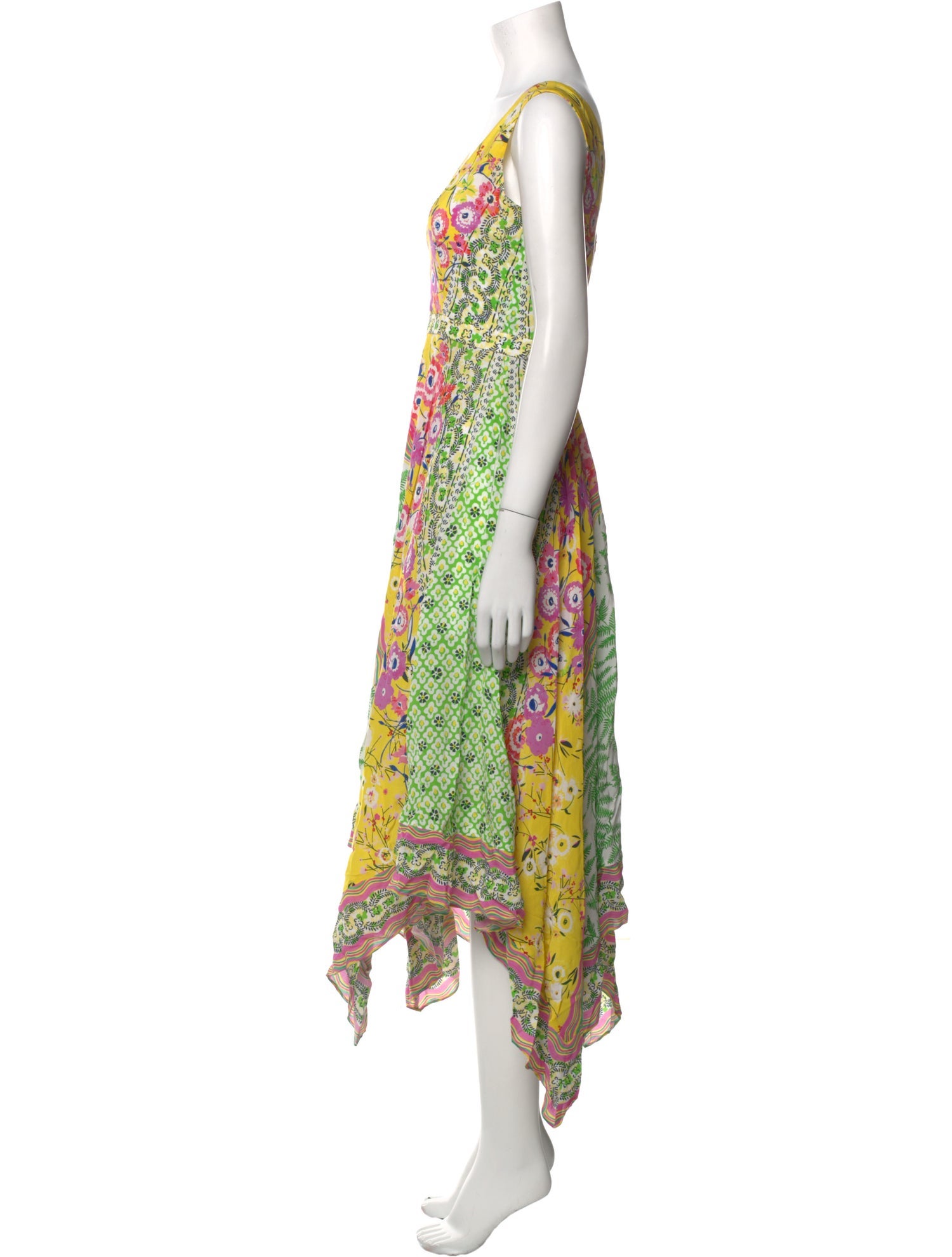 Saloni Silk Midi Length Dress