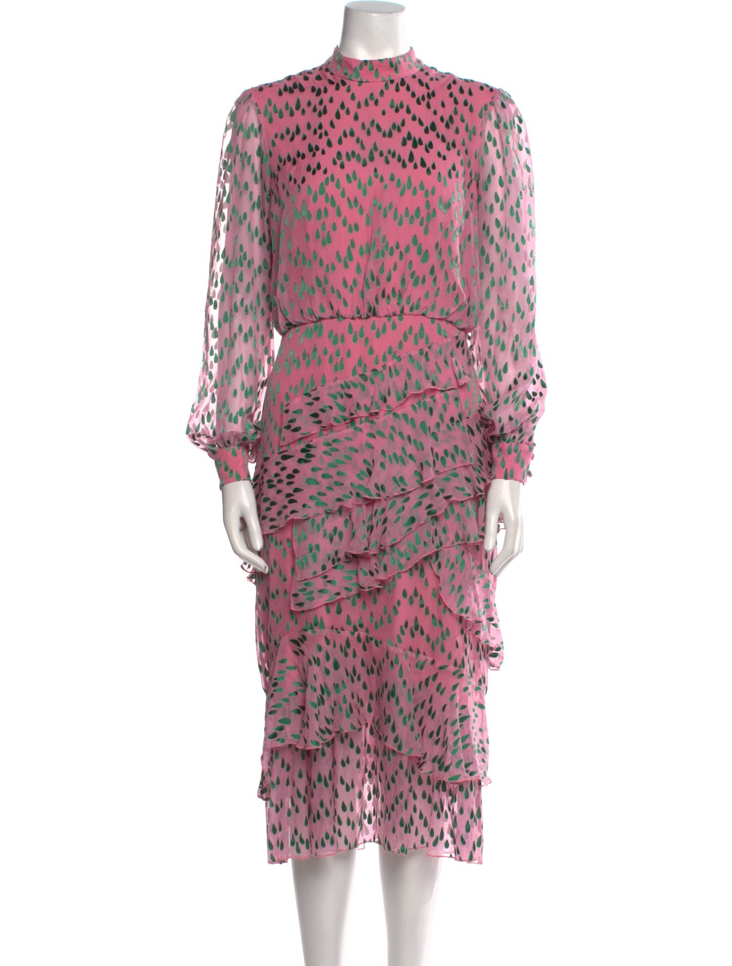 Saloni Silk Midi Length Dress