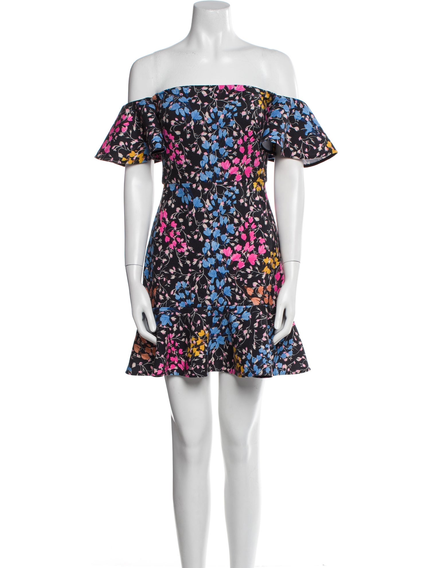 Saloni Floral Print Mini Dress