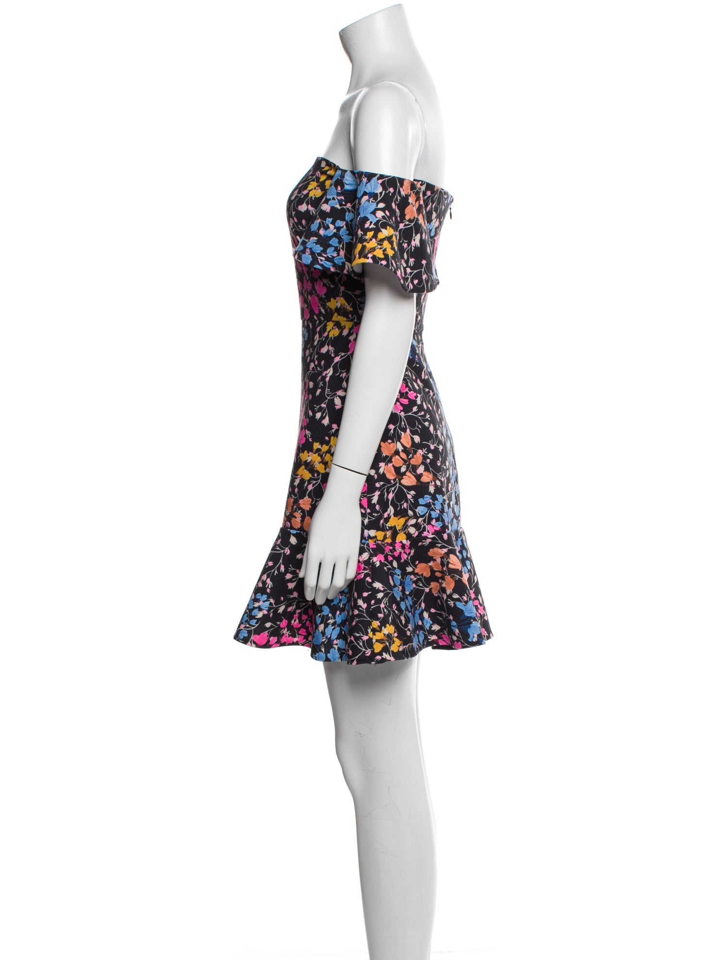 Saloni Floral Print Mini Dress