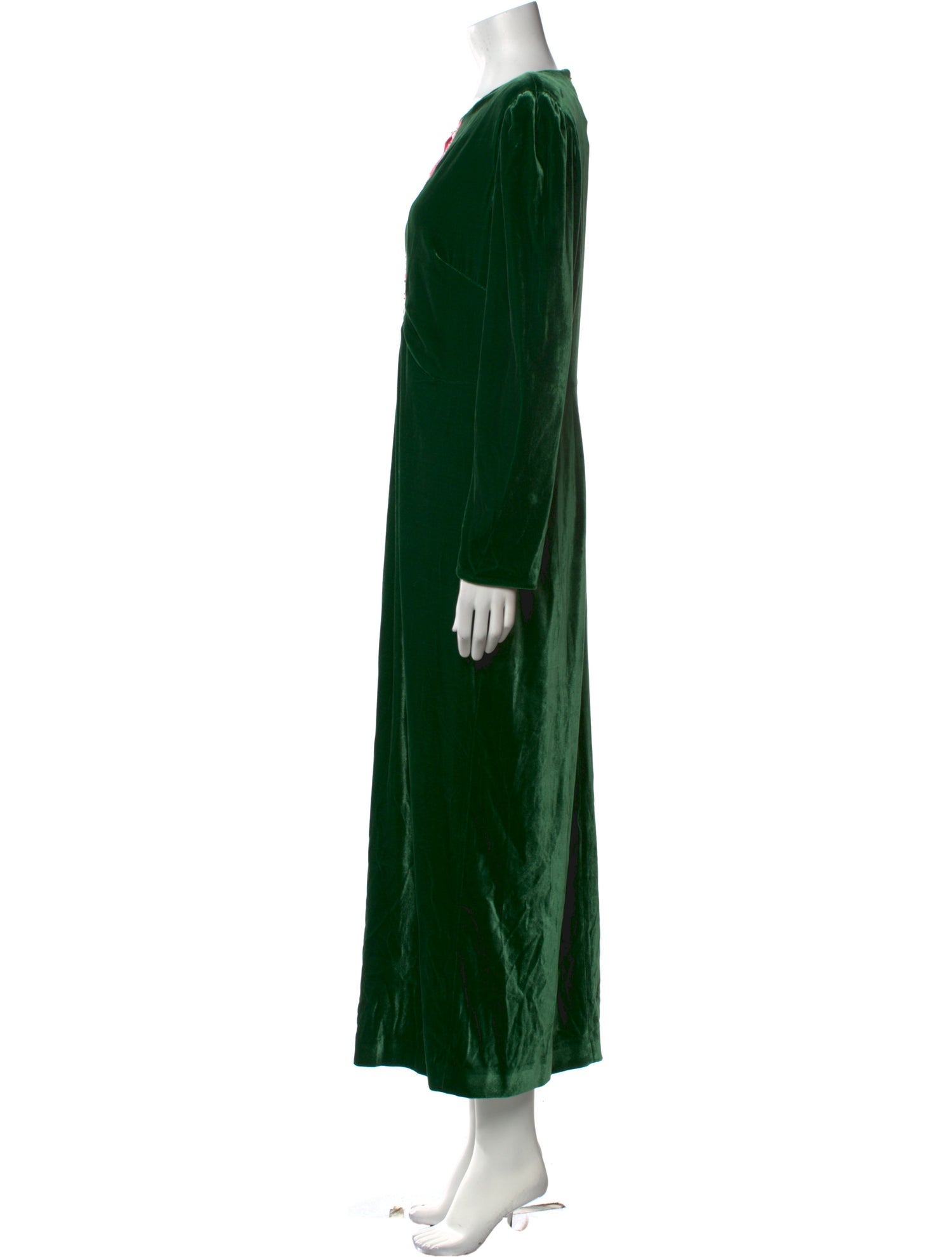 Saloni V-Neck Long Dress w/ Tags