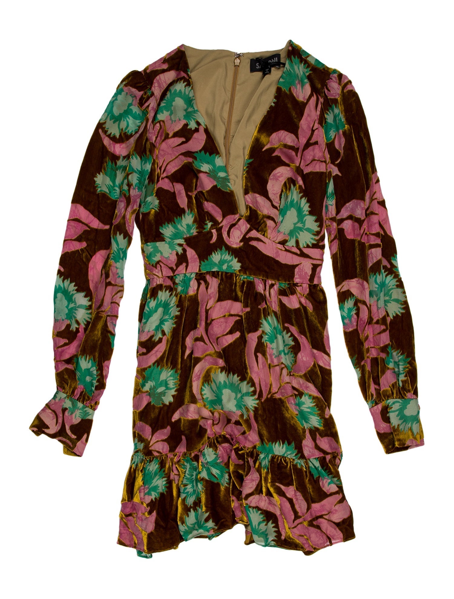 Saloni Floral Print Mini Dress w/ Tags